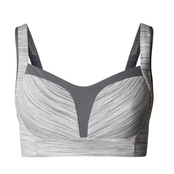 Lululemon Ta Ta Tamer III Space Dye Camo White Silver Spoon Bra Size 36D - Picture 1 of 10